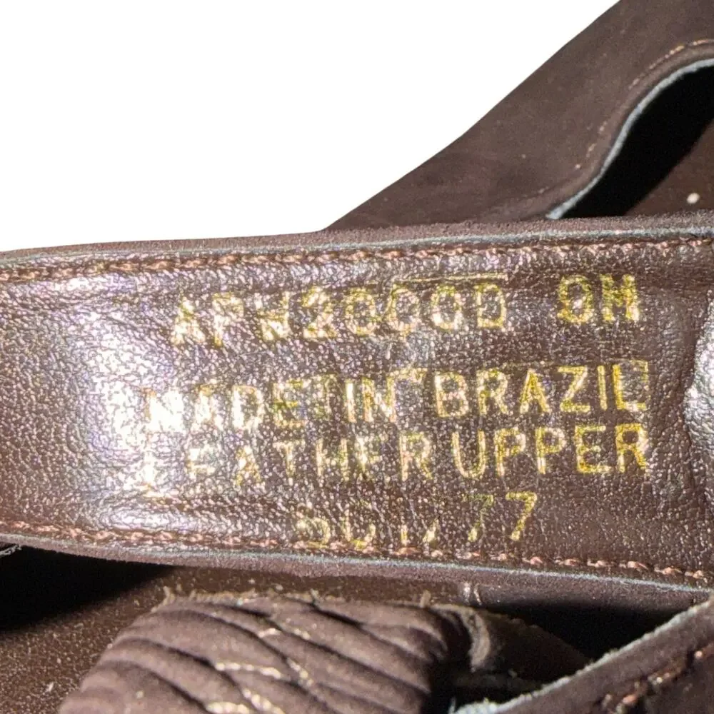 Rockport Mary Jane Flats Women’s Size 9 M Brown Leather Cross Straps Buckle Shoe